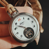 The New MERKUR Retro pocket watch enamel manual mechanical watch tourbillon men's watch