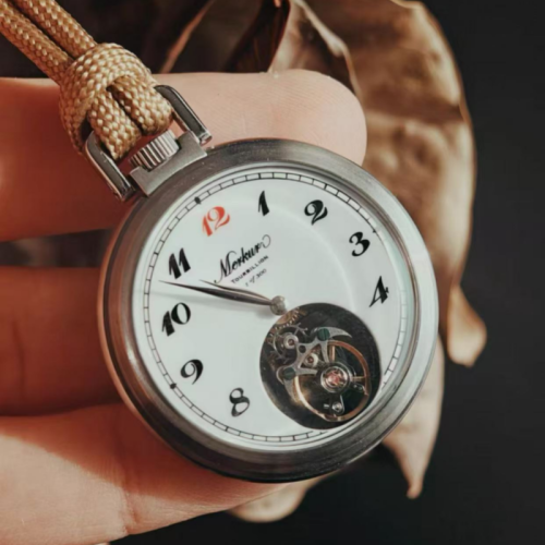 The New MERKUR Retro pocket watch enamel manual mechanical watch tourbillon men's watch