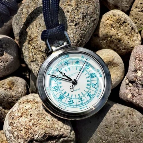 The New MERKUR Retro pocket watch enamel manual mechanical watch tourbillon men's watch