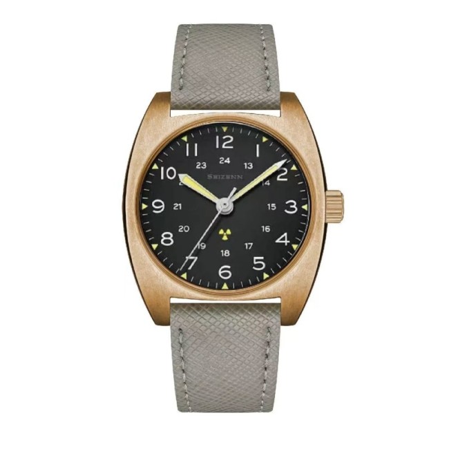 Bronze W10 Retro Night Light WWII Mechanical Watch Men's Watch