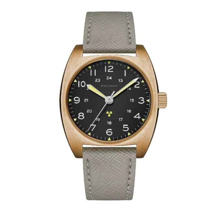 Bronze W10 Retro Night Light WWII Mechanical Watch Men's Watch