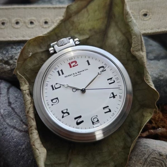 (Retro pocket watch) Men's enamel manual mechanical watch