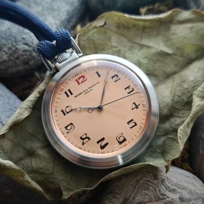(Retro pocket watch) Men's enamel manual mechanical watch