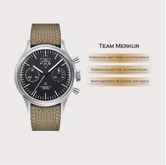 NEW FOD Skin diver Yatch Handwinding Watch Vintage Inspired Mens chronograph Yatch watch