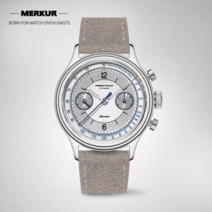 NEW Pierre Paulin business LEVEE series Handwinding Watch Sector Dial Mechanical Chronograph silver dial Vintage Casual Watch Mens