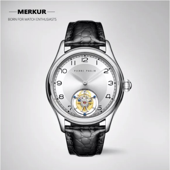 New Modern Style Flying Tourbillon PIERRE PAULIN Genuine Mechanical Dress Luxury Mens Watch Seagull Complicated Luxury