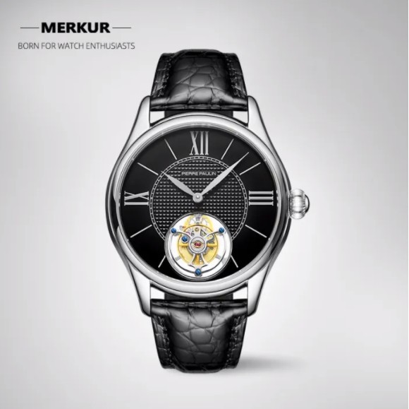 New Modern Style Flying Tourbillon PIERRE PAULIN Genuine Mechanical Dress Luxury Mens Watch Seagull Complicated Luxury