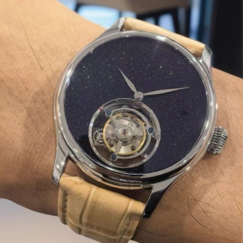 Fanzhi 42mm formal light luxury business tourbillon manual mechanical watch for men