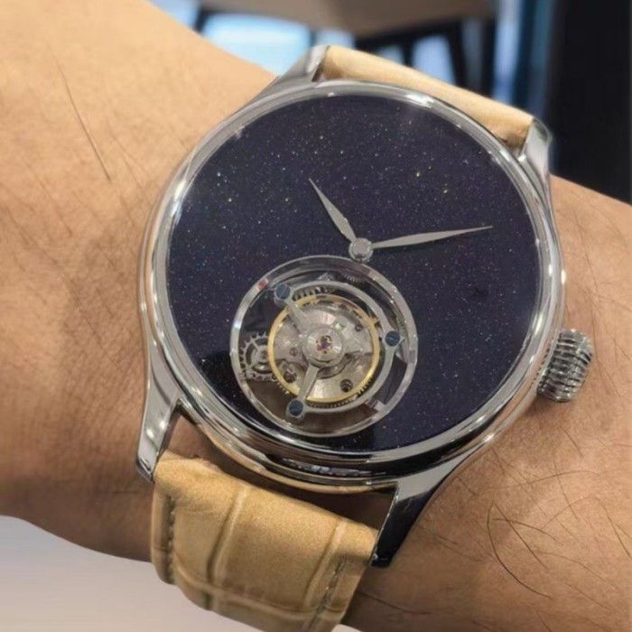 Fanzhi 42mm formal light luxury business tourbillon manual mechanical watch for men