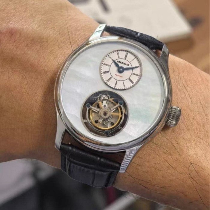 The NEW Merkur Light luxury business commuting tourbillon watch, manual mechanical men's watch