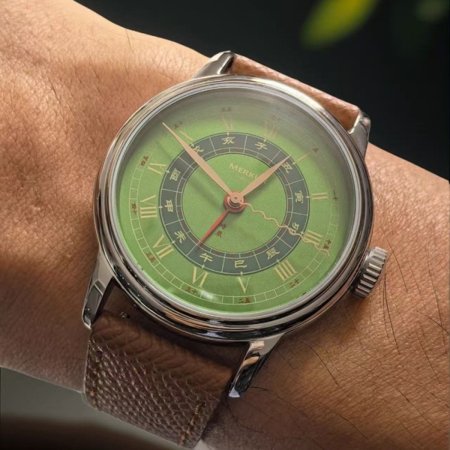 NEW MERKUR horologe casual manual mechanical watch steel watch Vintage Chinese Style
