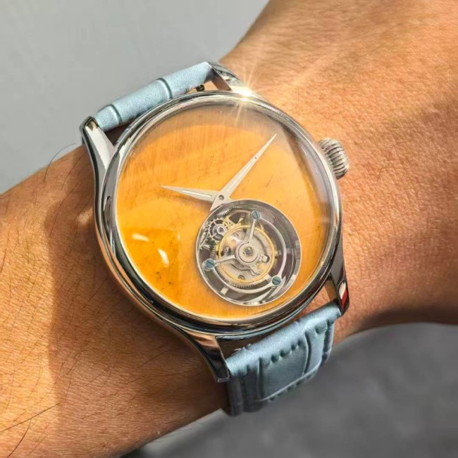Fanzhi 42mm formal light luxury business tourbillon manual mechanical watch for men