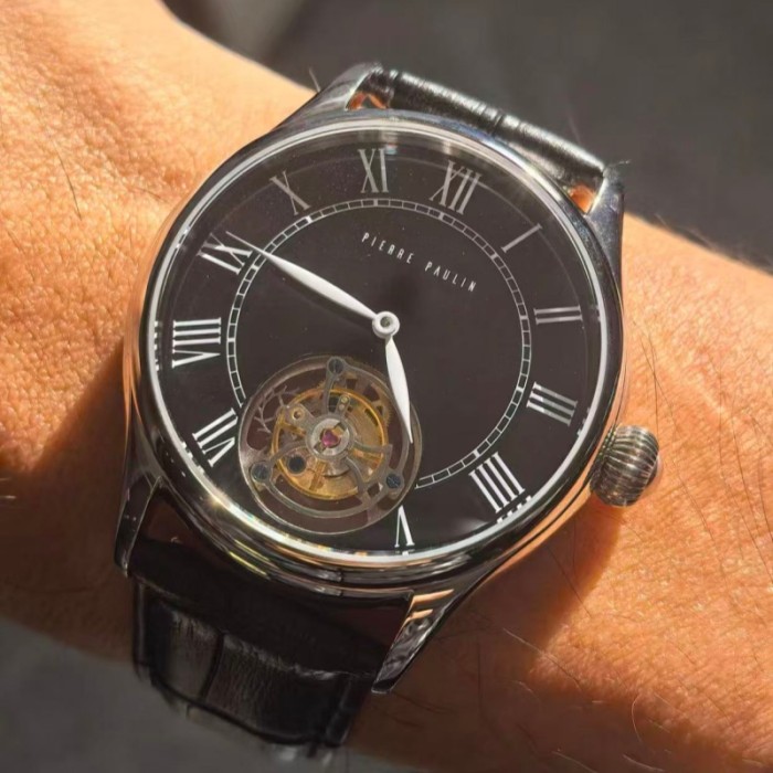 Fanzhi 42mm formal light luxury business tourbillon manual mechanical watch for men