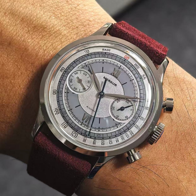 New PIERRE PAULIN Retro 70's Vintage Panda Style Chronograph