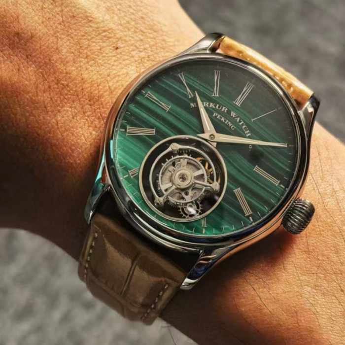Fanzhi 42mm formal light luxury business tourbillon manual mechanical watch for men