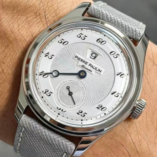 NEW Pierre Paulin Jumping Hour Automatic Seagull St17 mechanical watch steel watch Vintage Date Window