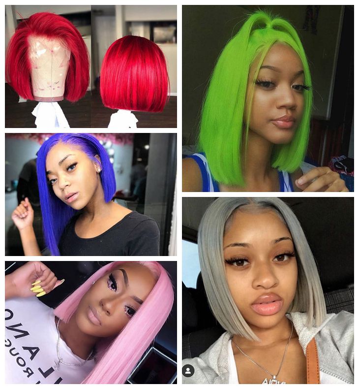 colored bob wigs
