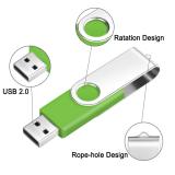 Thumb Drive 16GB USB 2.0 Flash Drive Bulk 10 Multipack Zip Drives Swivel Memory Stick Jump Drive Red Pen Drives for Data Storage with Led Indicator 16 GB Pendrive with 10pcs Cords by FEBNISCTE