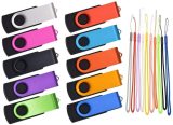 USB Flash Drive Pack of 10 Thumb Drives Bulk, Kepmem Metal USB 2.0