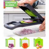 Vegetable Chopper , Mandoline Slicer , 16 in 1 Onion Chopper , Vegetable Dicer Slicer , Grater , Veggie Chopper , Food Chopper , Potato Slicer Tool , Fine Thin and Cubic Cuts
