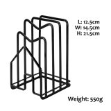 Cutting Board Rack, Pot Lid Pan Organizer Stand, Multi Use Steel Rack for Book Chopping Board Plate, Kitchen Countertop Pots Pan Holder