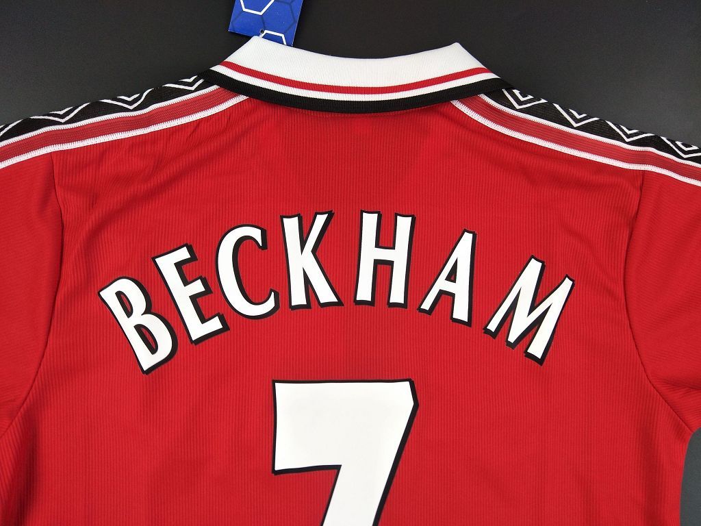 US$ 22.00 - Beckham 7# 1998-1999 Man Utd Home Retro Soccer Jersey - www ...