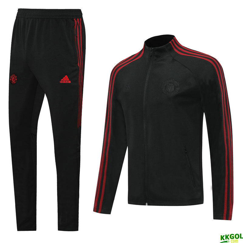 US$ 40 - 20-21 Man Utd Black Jacket Tracksuit - www.kkgol.com