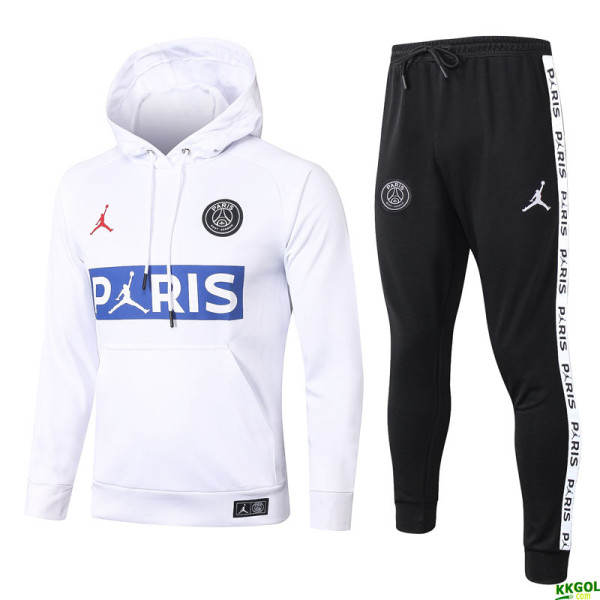US$ 42 - 20-21 PSG Paris Jordan White Hoodie Jacket ...