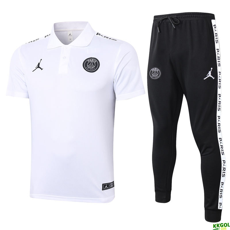 US$ 30 - 20-21 PSG Paris Jordan White Polo Tracksuit - www ...