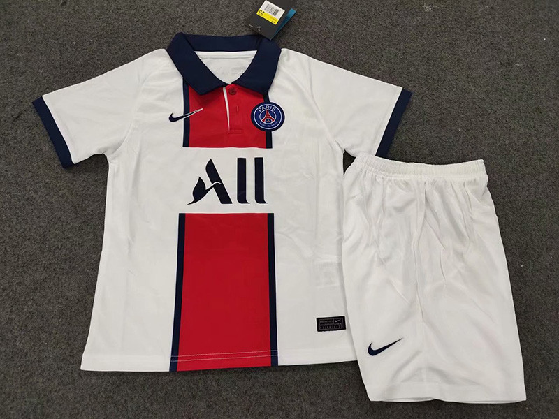 US$ 14.5 - 20-21 PSG Paris Away White Kids Soccer Jersey ...
