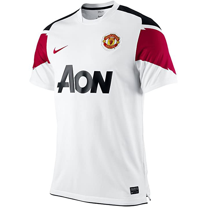 US$ 18 - 2010-2011 Man Utd Away White Retro Soccer Jersey ...