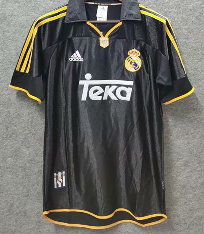 US$ 18 - 1998-1999 Real Madrid Away Black Retro Soccer ...