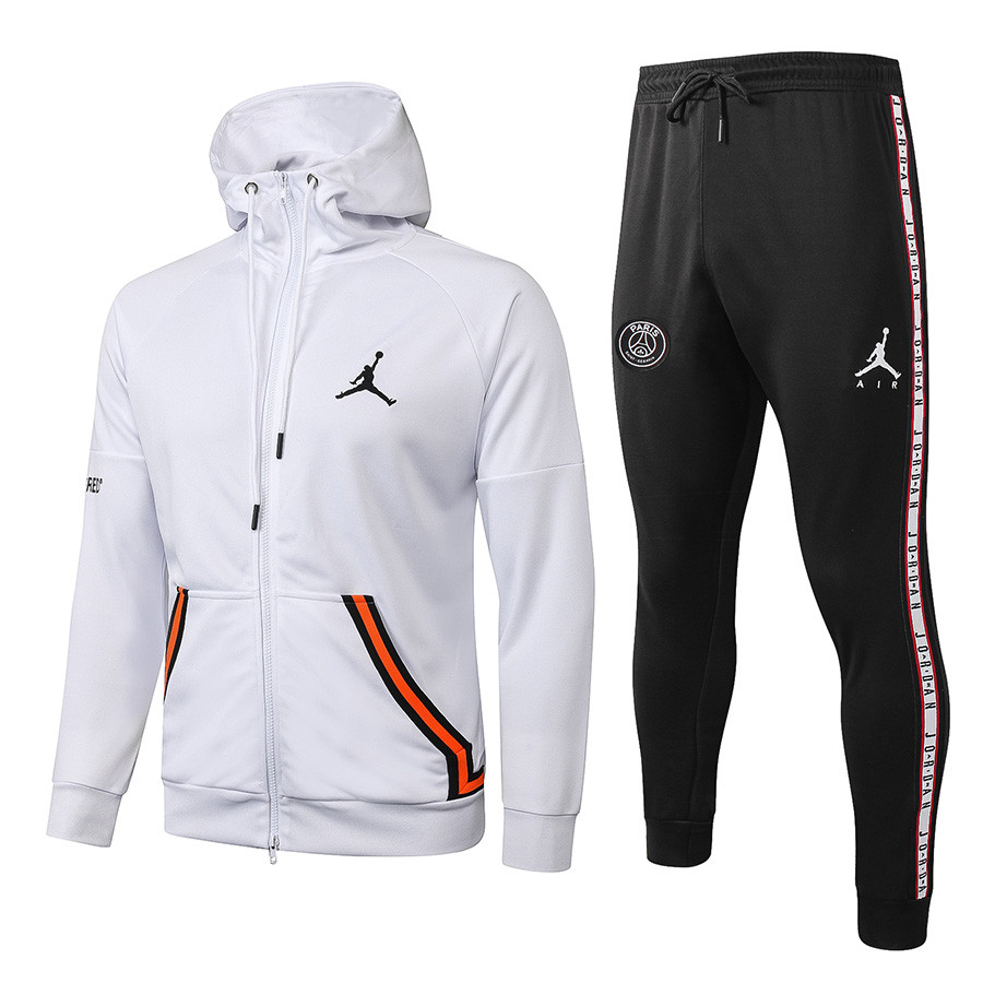 US$ 42 - 20-21 PSG Paris Jordan White Hoodie Jacket ...