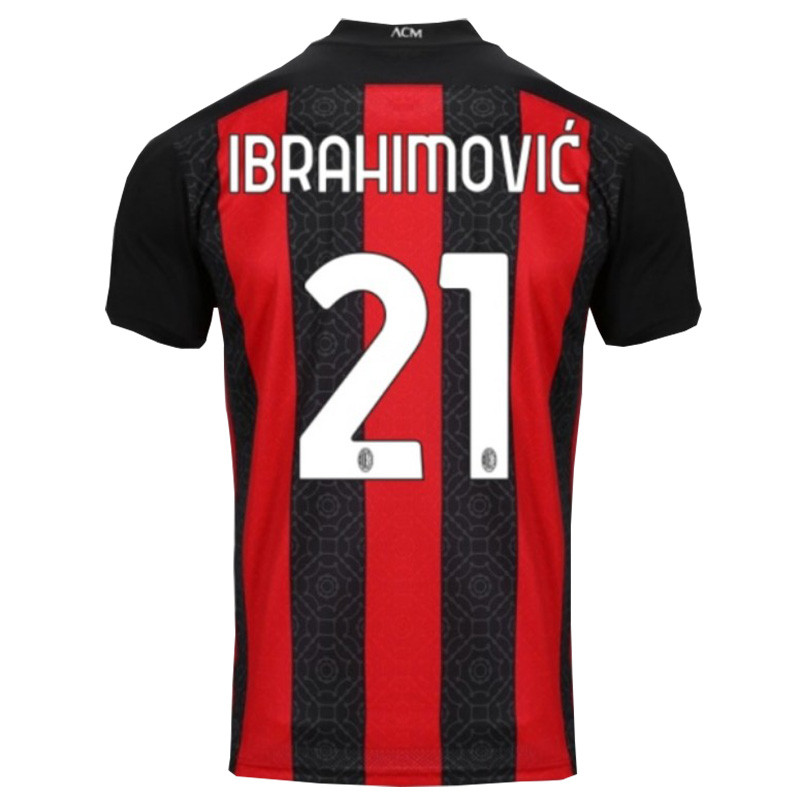 Us 17 5 Ibrahimovic 21 Ac Milan Home Fans Soccer Jersey 20 21 M Kkgol Com