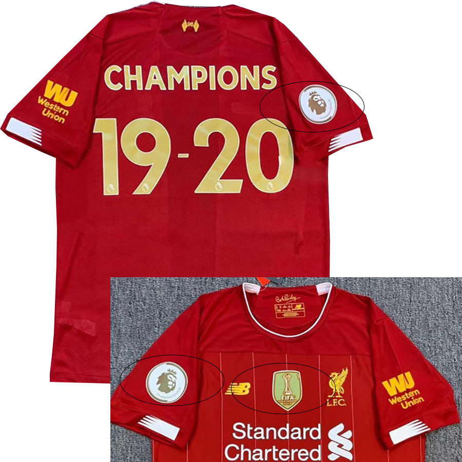 Us 20 Champions 19 20 Liverpool 1 1 Home Fans Soccer Jersey M Kkgol Com