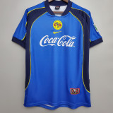 2001-2002 Club America  Away Blue Retro Soccer Jersey