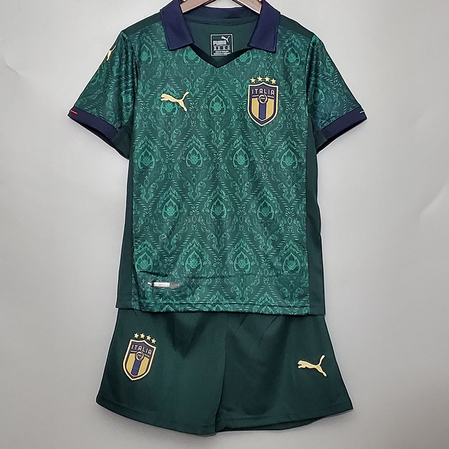 Italy Soccer Jersey - Men's Puma Green Italy National Team 2020/21
