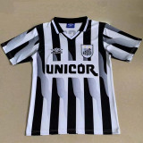 1998-1999 Santos FC Home White and Black Retro Soccer Jersey