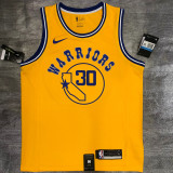 WARRIORS CURRY #30 Yellow Top Quality Hot Pressing NBA Jersey