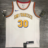 WARRIORS CURRY #30 White Top Quality Hot Pressing NBA Jersey