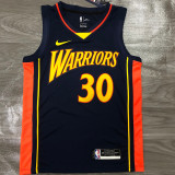 WARRIORS CURRY #30 Royal Blue Top Quality Hot Pressing NBA Jersey