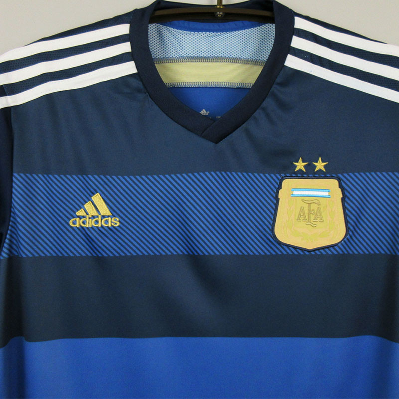 US$ 19.00 - 2014 Argentina Away Retro Soccer Jersey - www.kkgol.com