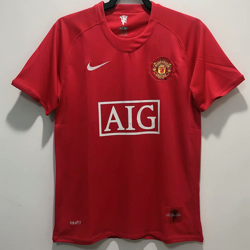Us 19 00 2007 2008 Man Utd Home Retro Soccer Jersey M Kkgol Com