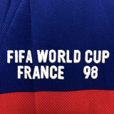 1998 France Home Long Sleeve Retro Soccer Jersey (长袖)(右胸带小字)