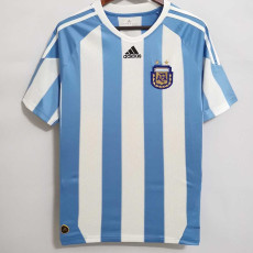 2010 Argentina Home Retro Soccer Jersey