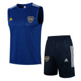 21-22 Boca Juniors Blue Tank top and shorts suit