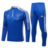 21-22 Boca Juniors Blue Half Pull Sweater Tracksuit #B520