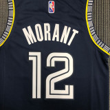 21-22 Grizzlies MORANT #12 Royal blue City Edition Top Quality Hot Pressing NBA Jersey