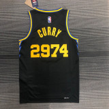 21-22 Warriors CURRY #2.974 Black City Edition Top Quality Hot Pressing NBA Jersey
