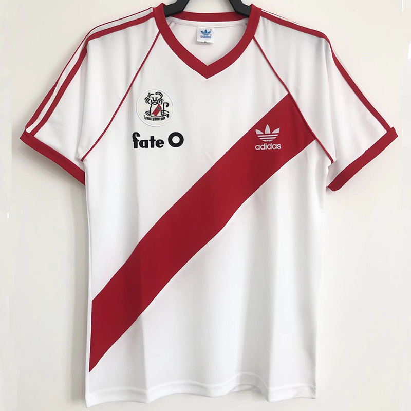 US$ 19.00 - 1986 River Plate White Retro Soccer Jersey - m.sptkit.com